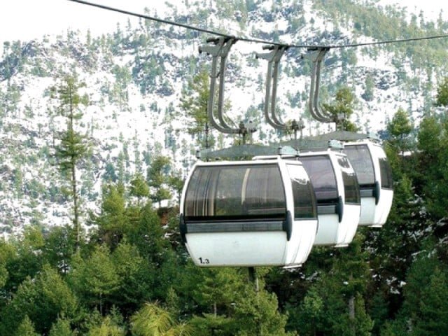 Patriata chair lift in snow season