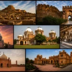 Ancient ruins of Mohenjo-daro UNESCO World Heritage Site in Pakistan Historic Lahore Fort showcasing Mughal architecture Beautiful Shalimar Gardens in Lahore Pakistan